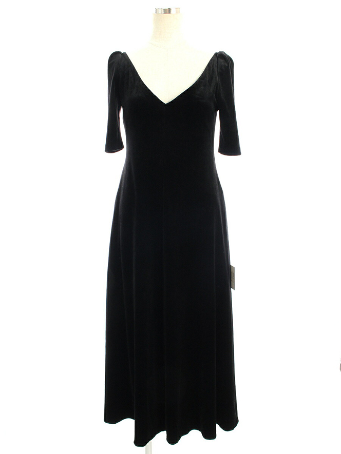 ワンピース 06195 Dress Velour 2019年 ブラック