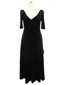 ワンピース 06195 Dress Velour 2019年 ブラック