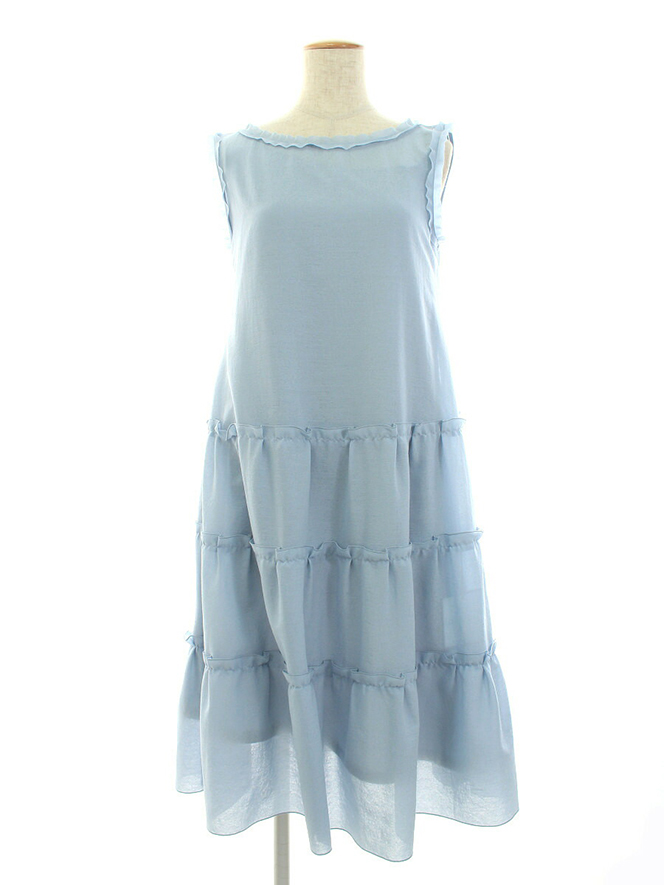 ワンピース 06208 Dress さらさら Millefeuille 2in1 2020年 サックスブルー