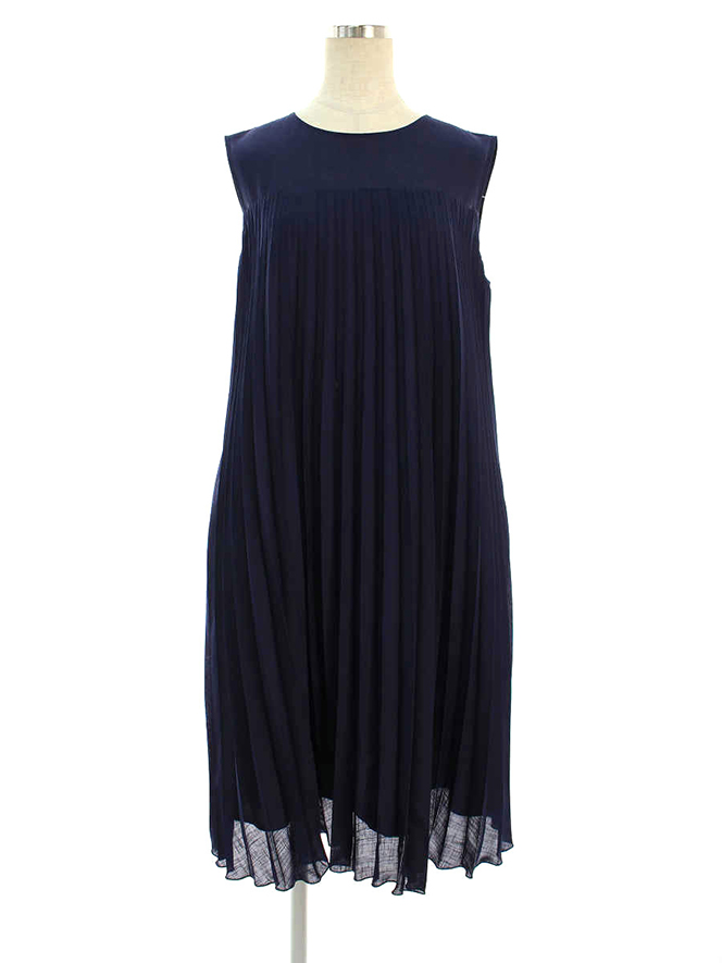 ワンピース 40608 Elegant Pleats Dress 2020年 ネイビー