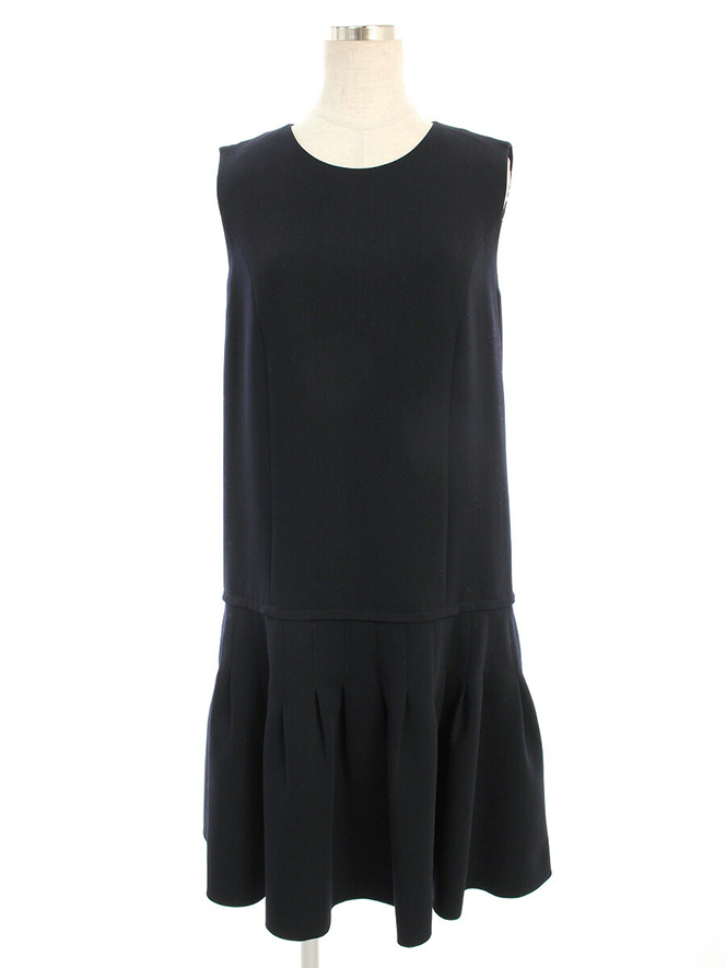 ワンピース Dropped Waist Pintuck Dress 36745 2017年 ミッドナイトブルー