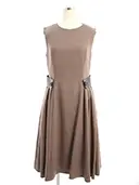 ワンピース 40385 Dress Leather Shape 2019年 ブラウン