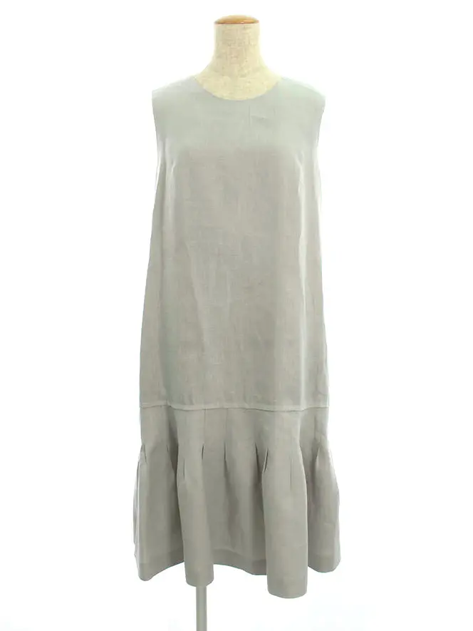 ワンピース 37925 DROPPED WAIST PINTUCK DRESS 2018年 グレー