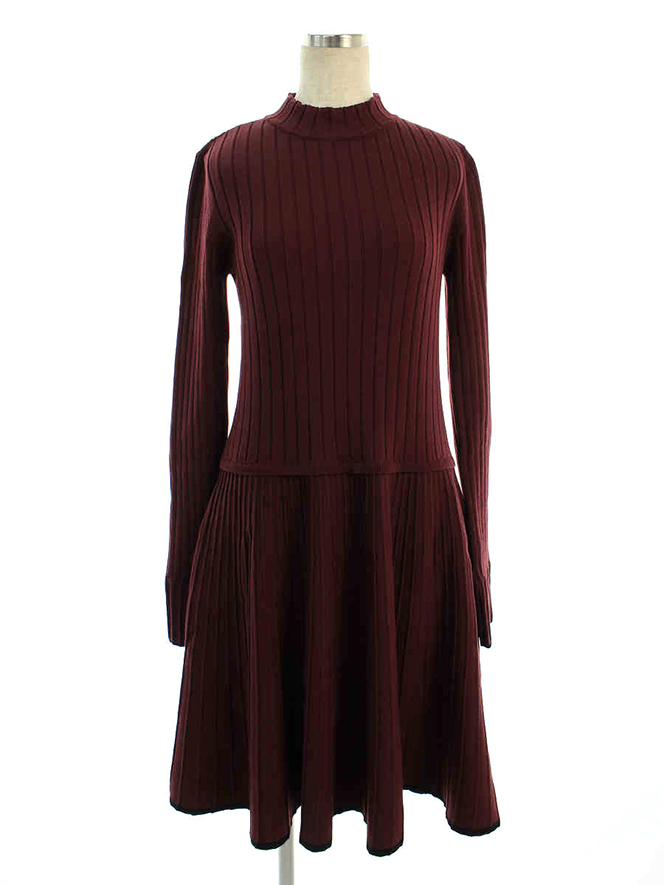 ワンピース 41352 Kinte Dress Framboise 2020年 ボルドー・ブラックブラック