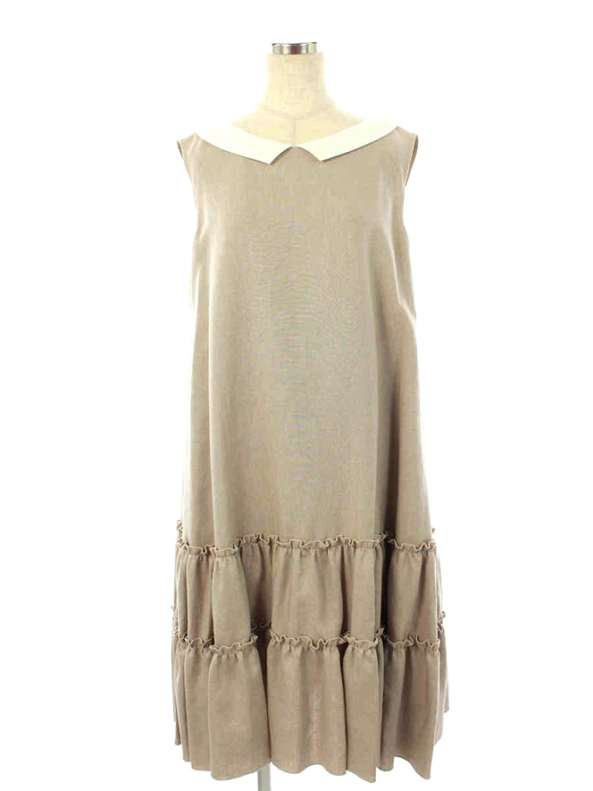 ワンピース Washable Linen Tiered Dress 6026820 2020年 ホワイト