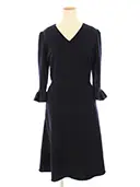 ワンピース 21SS V-NECK DRESS BD2111-3E-04 2021年 ネイビー