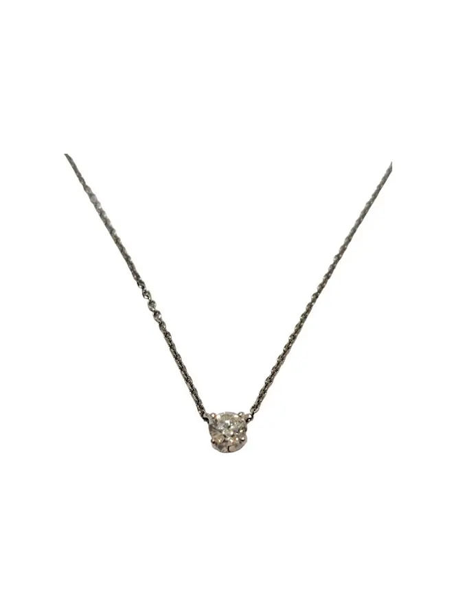 ダイヤネックレス Pt850 D0.159ct 2.0g シルバー