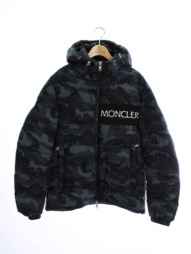 ダウンジャケット 18AW AITON アイトン  カモフラ柄 ブラック