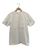 Tシャツ カットソー 公式オンライン現行品　エンボスグラフィックインディゴ鹿の子地Tシャツ  Classic Fit TH078EL 2022年 ホワイト