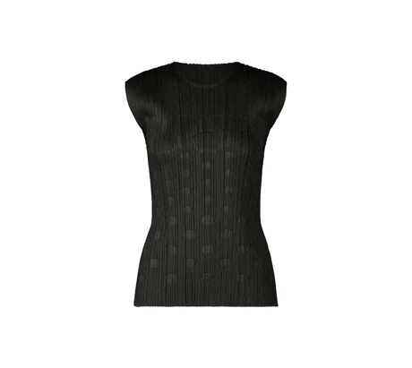 PLEATS PLEASE 逃げ込める JIGGLY KNIT ノースリーブ黒