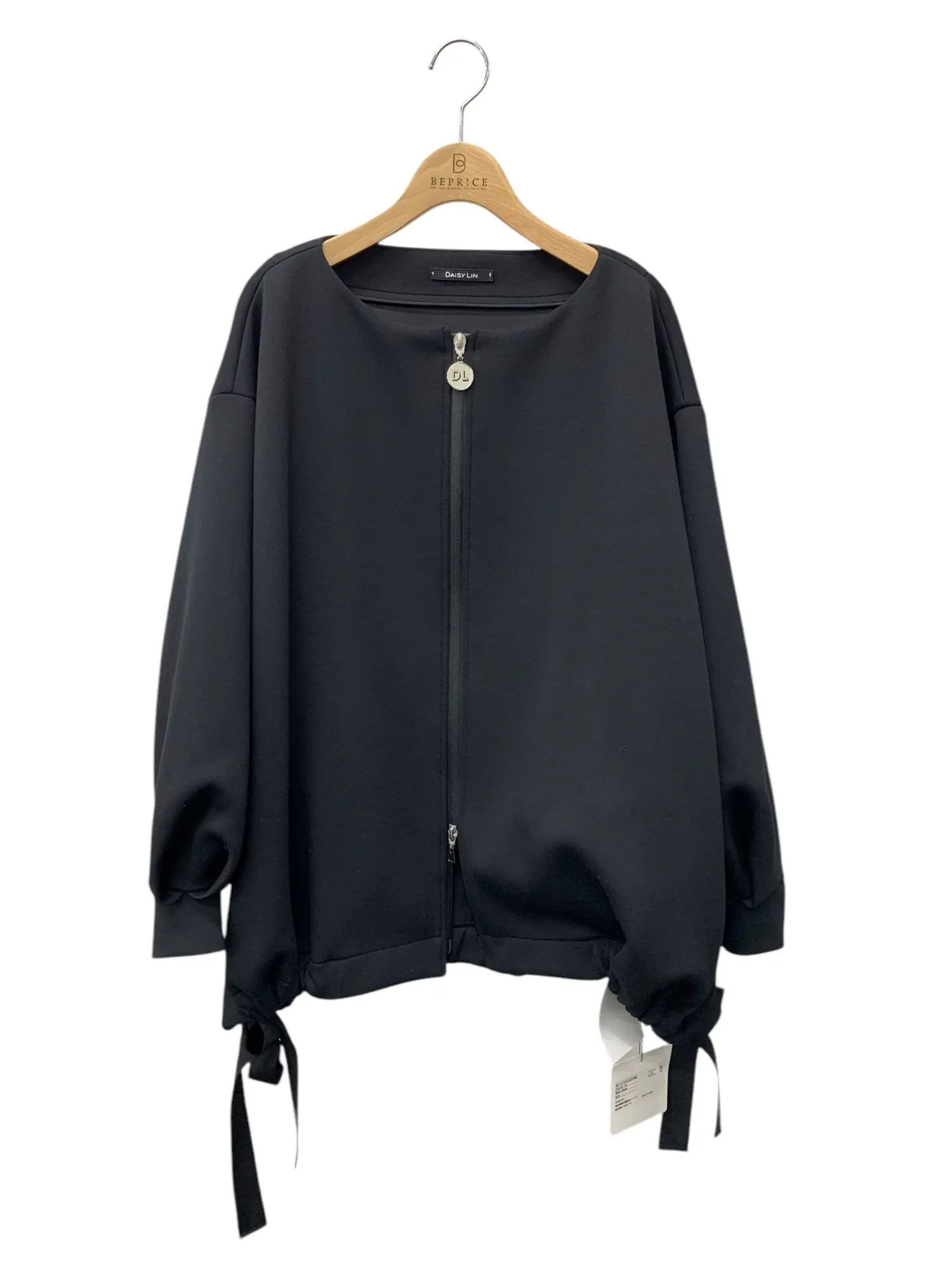 ミルフィーユスウェットLong Blouson 07129 F ブラック