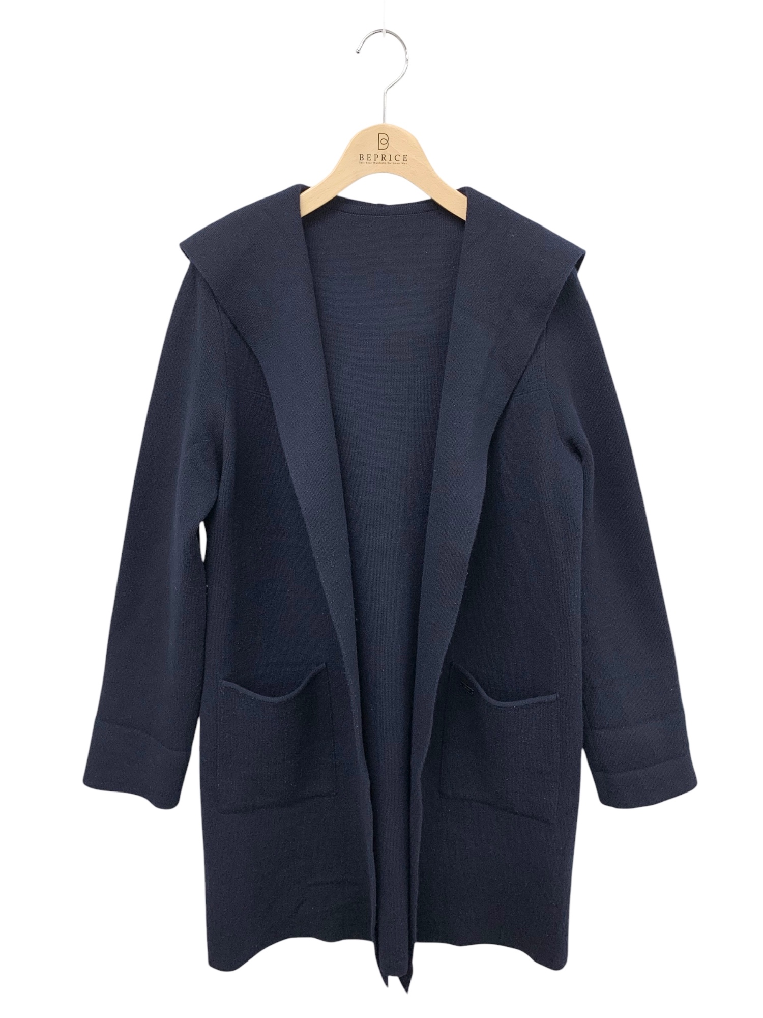 Cardigan Honfleur 40390 カーディガンコート F ネイビー カシミヤ