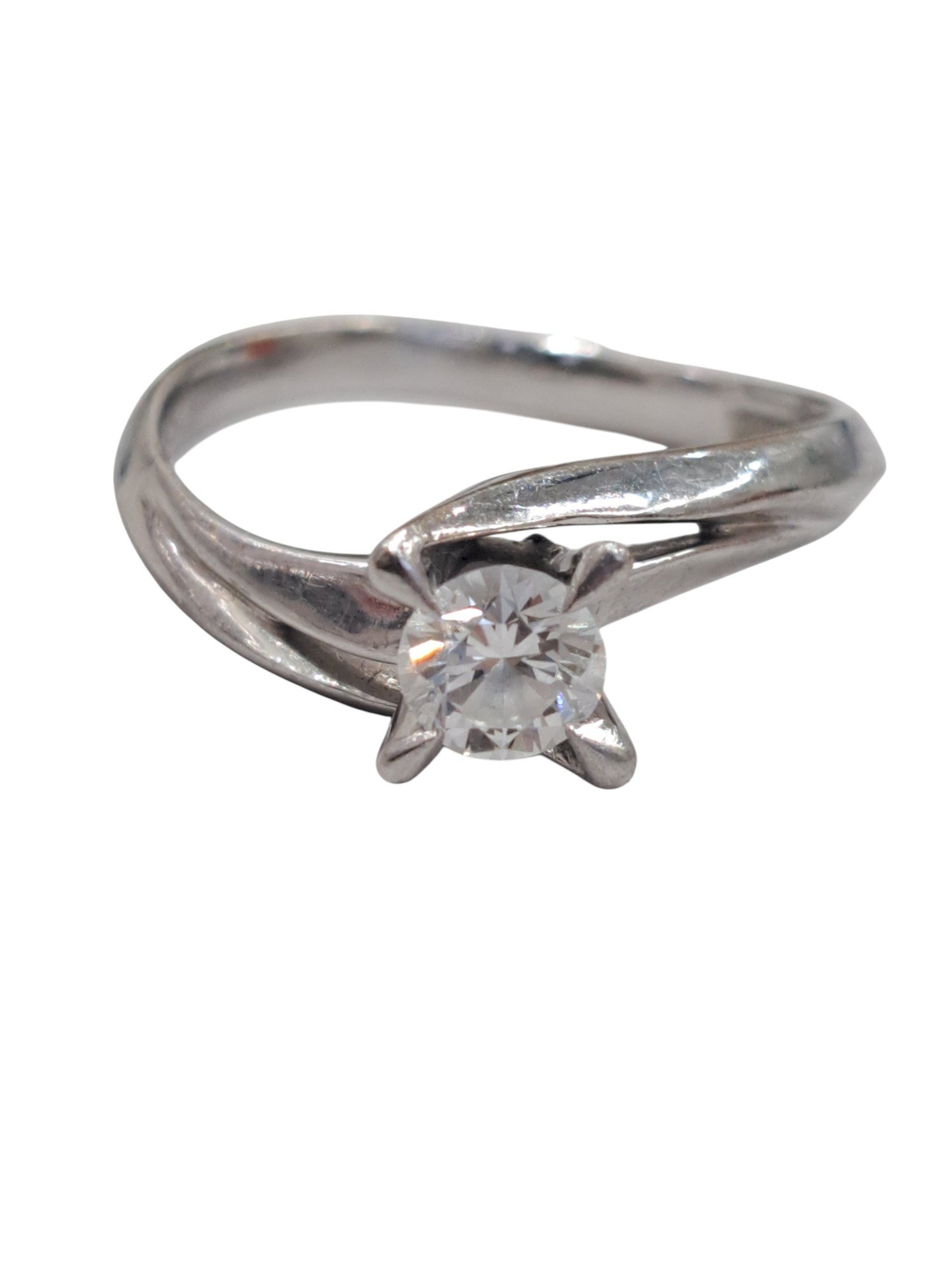 プラチナ Pt900 4.1g ダイヤモンドリング 0.35ct