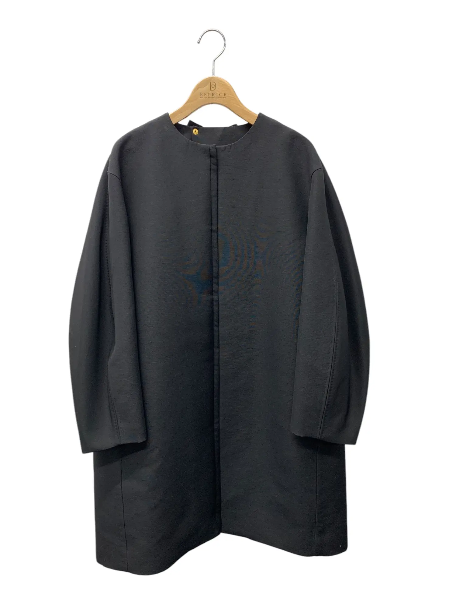 6625-299-0828 コート 36 ブラック ウールシルクグログラン ’22AW