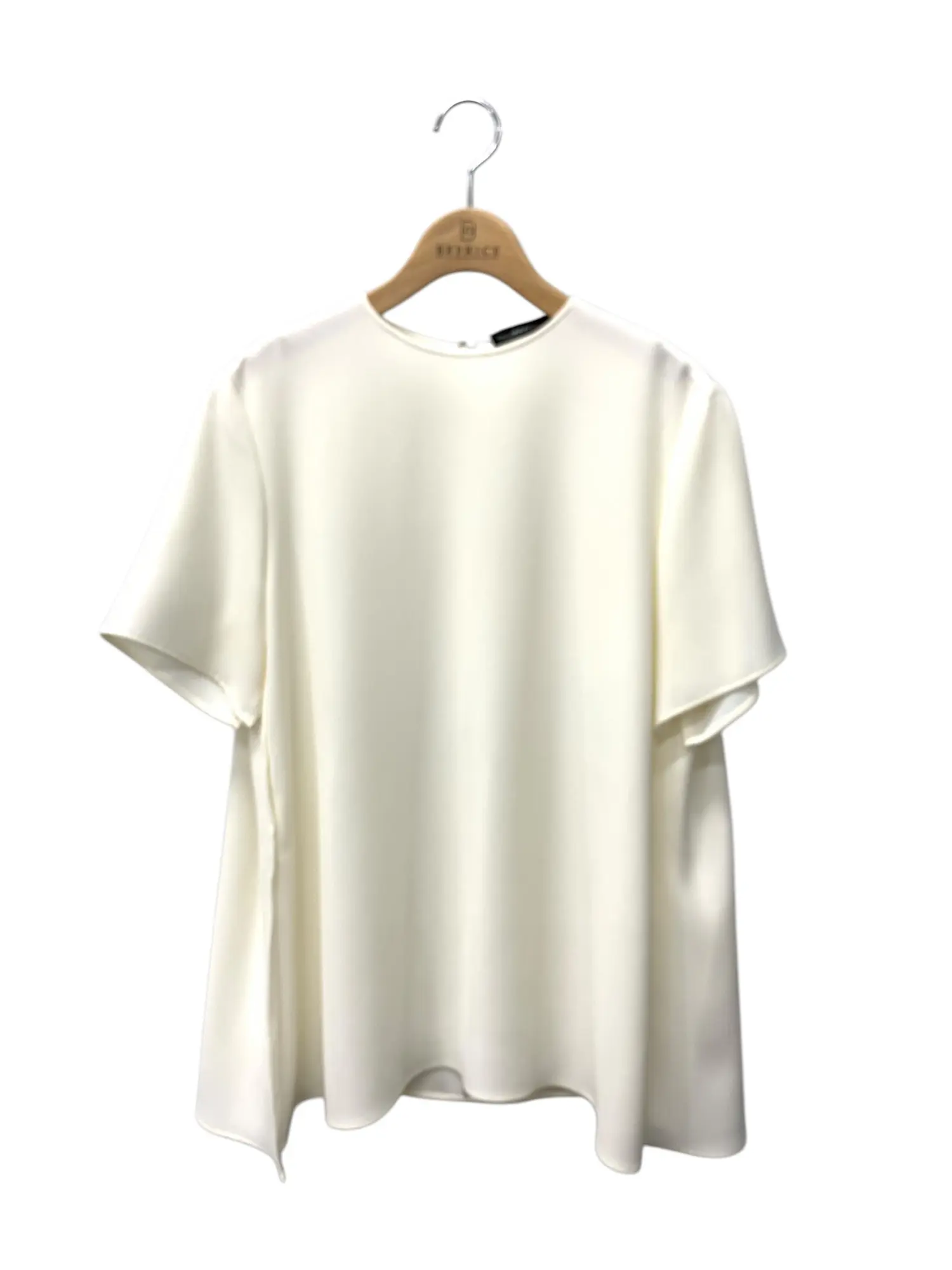 ハーフスリーブサイドスリットブラウス YCB-124-412 40 アイボリー 24SS