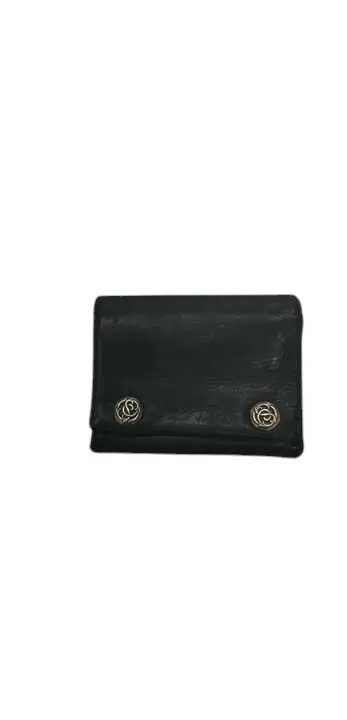 三つ折り財布 ブラック レザー
