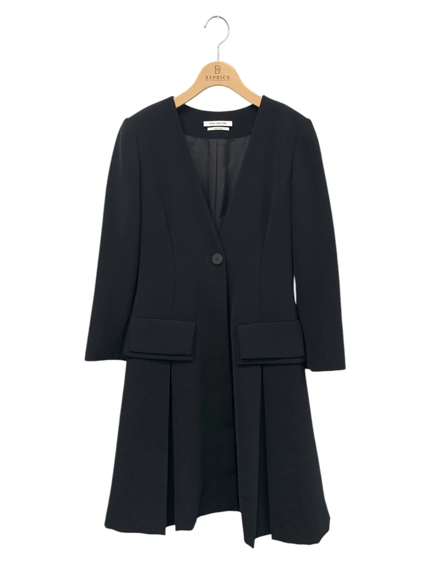 Front Pleated Fitted Jacket 36077 ジャケット 38 ブラック