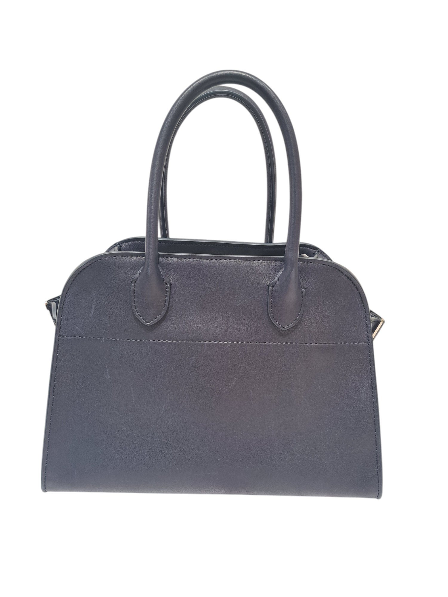 Soft Margaux 10 バッグ レザー Ｗ1190 L72 ハンドバッグ ネイビー サドルレザー