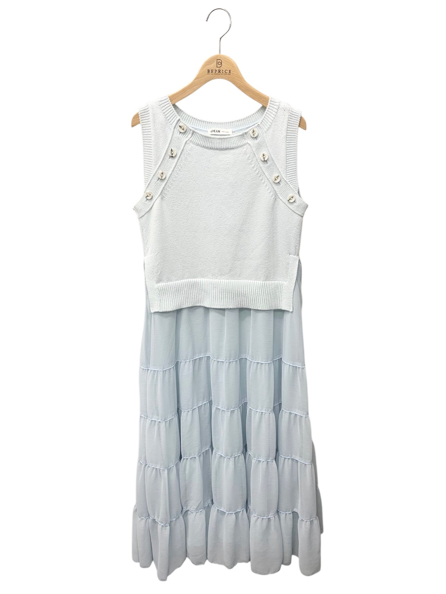Tabi Knit Dress 43416 ワンピース S ブルー