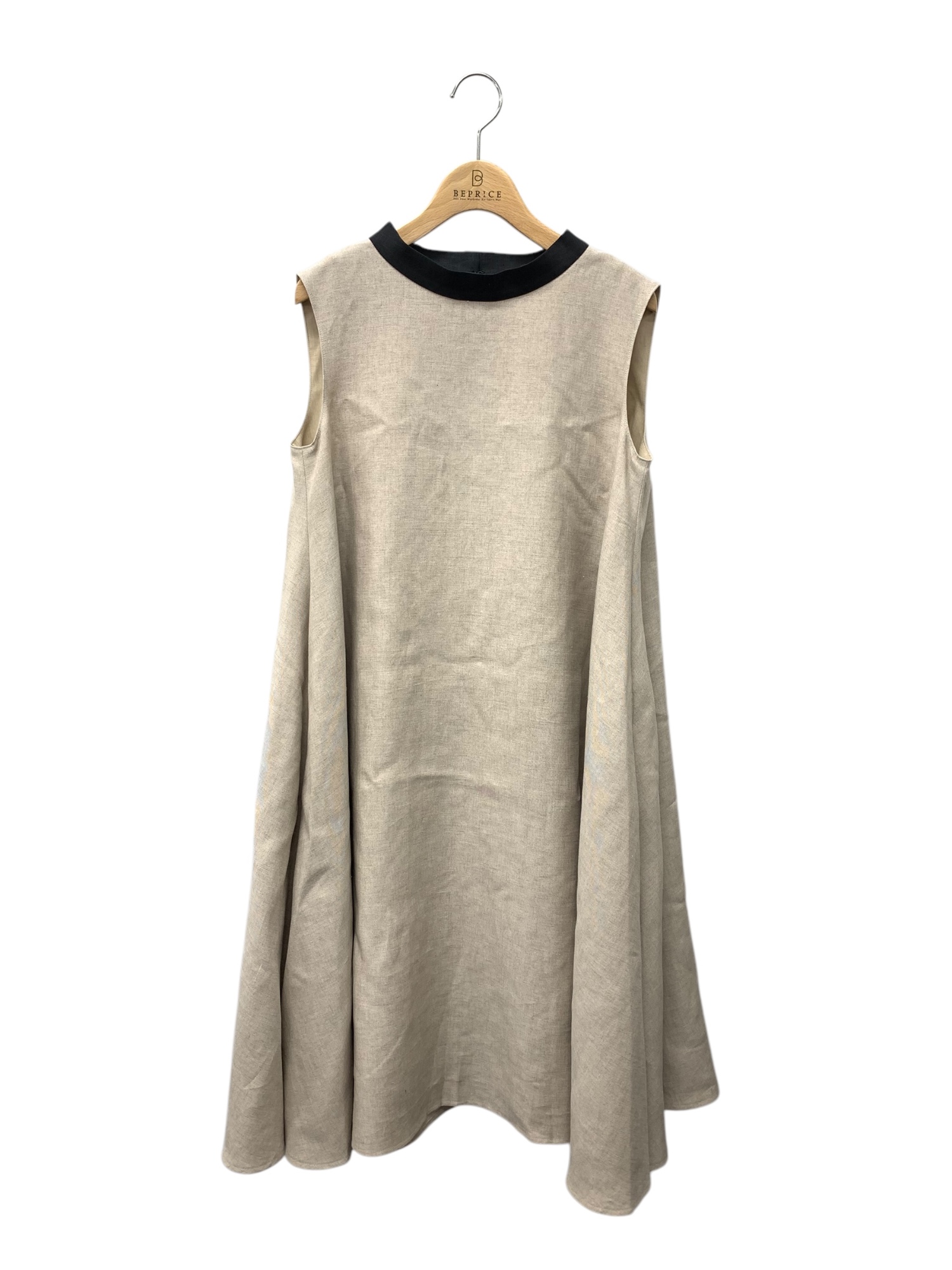 Linen Dress 6126210 ワンピース 34 ベージュ ストーンボタン