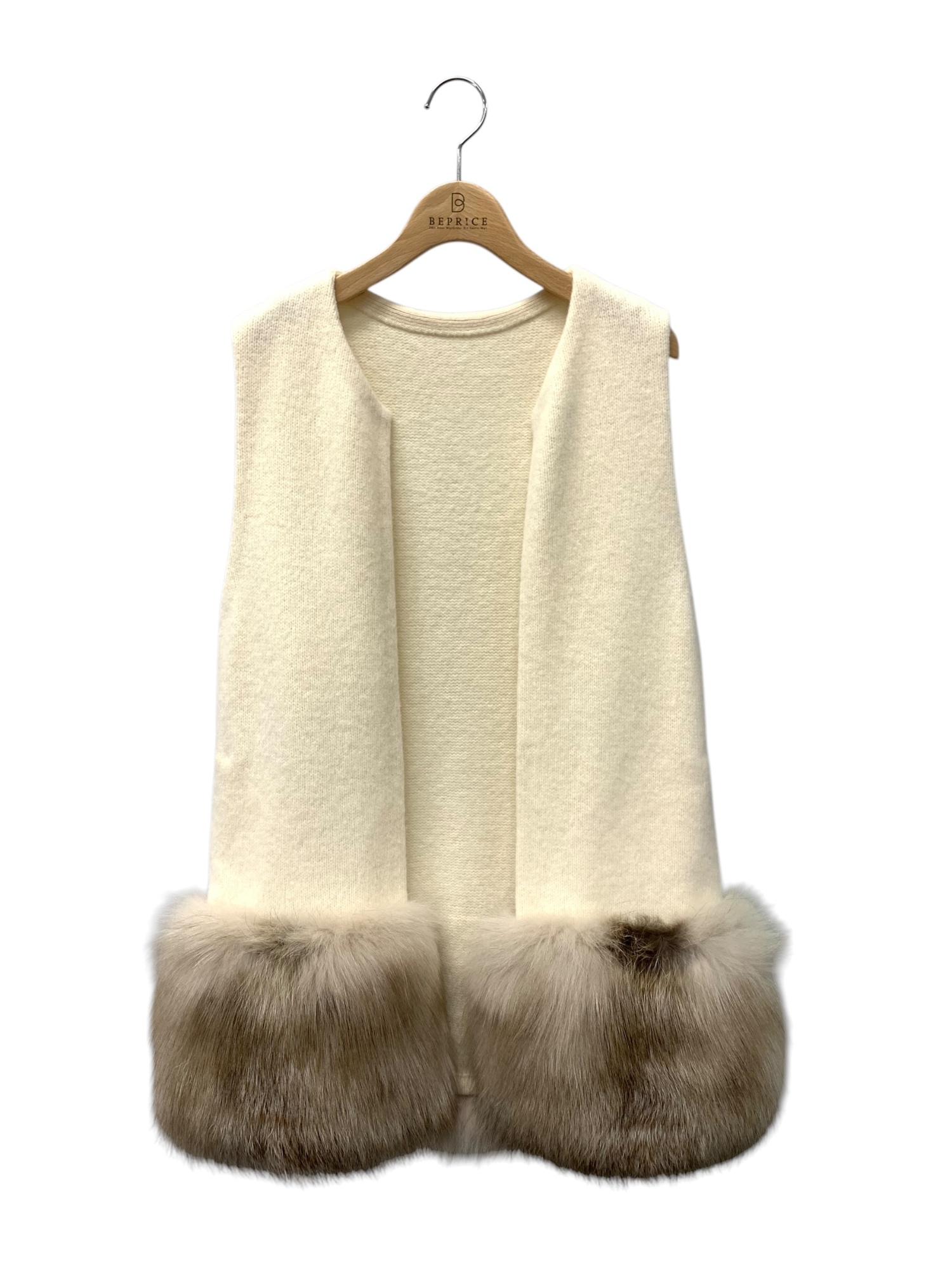 Gilet Snow Mist 36299 ベスト F ホワイト フォックスファー